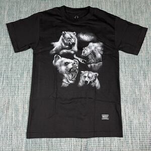 Grizzly Grip tape Wildlife Black T Shirt Mens Sz S New